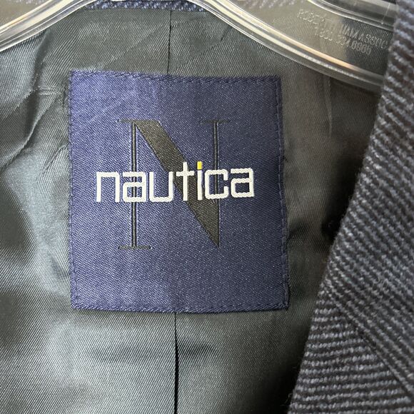 Lord & Taylor Nautica Men’s Wool Cashmere Blue Blazer Mens 42R Striped 3 Button - Picture 2 of 10